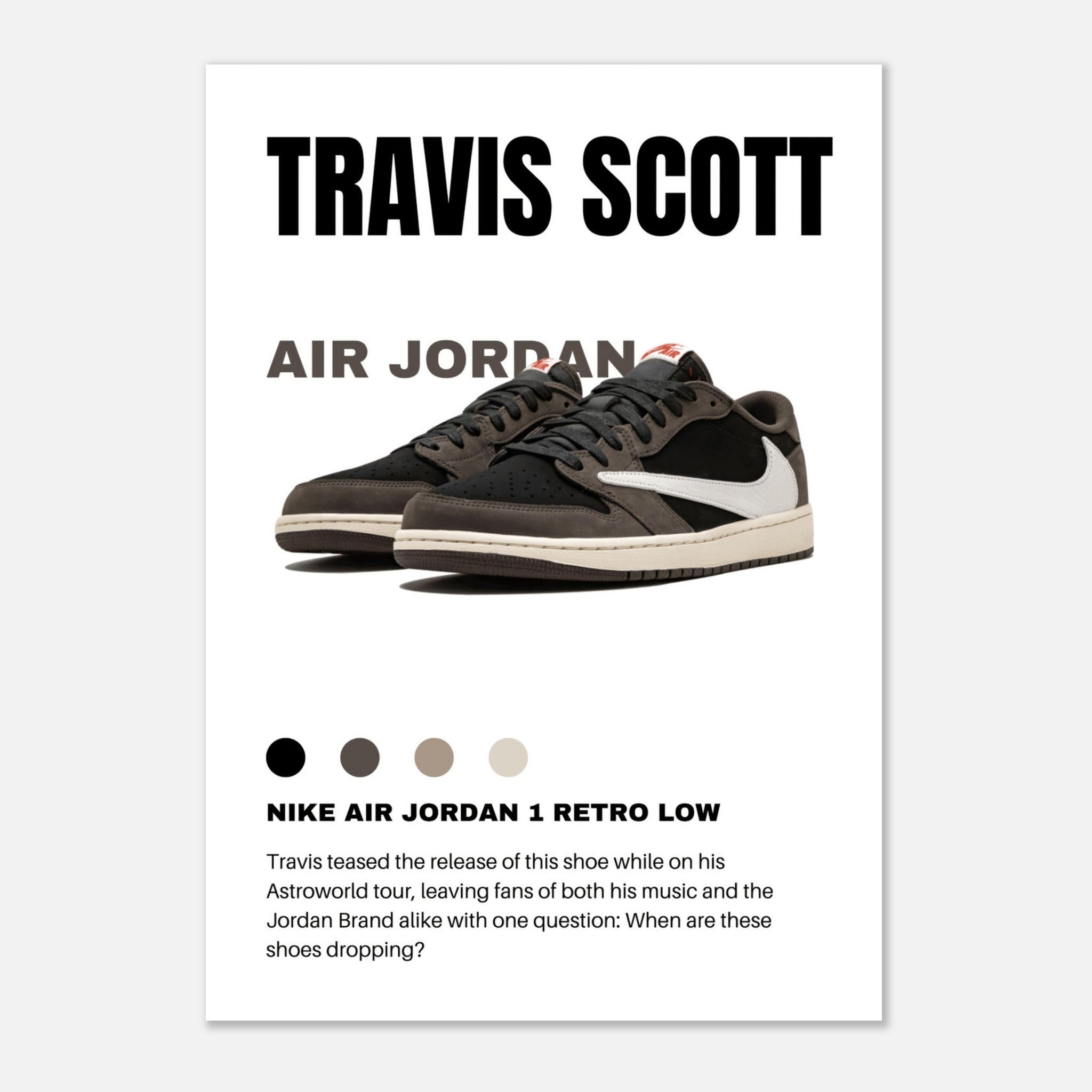 Air Jordan - Travis Scott Poster