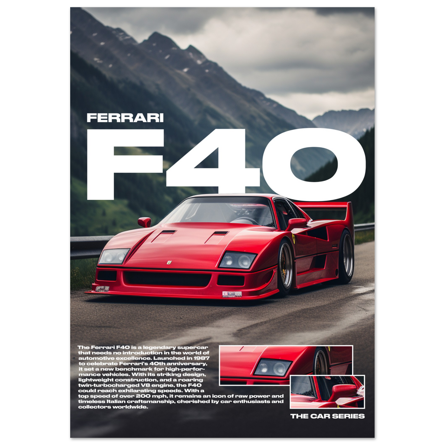 Ferrari F40 Poster