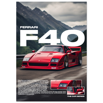 Ferrari F40 Poster