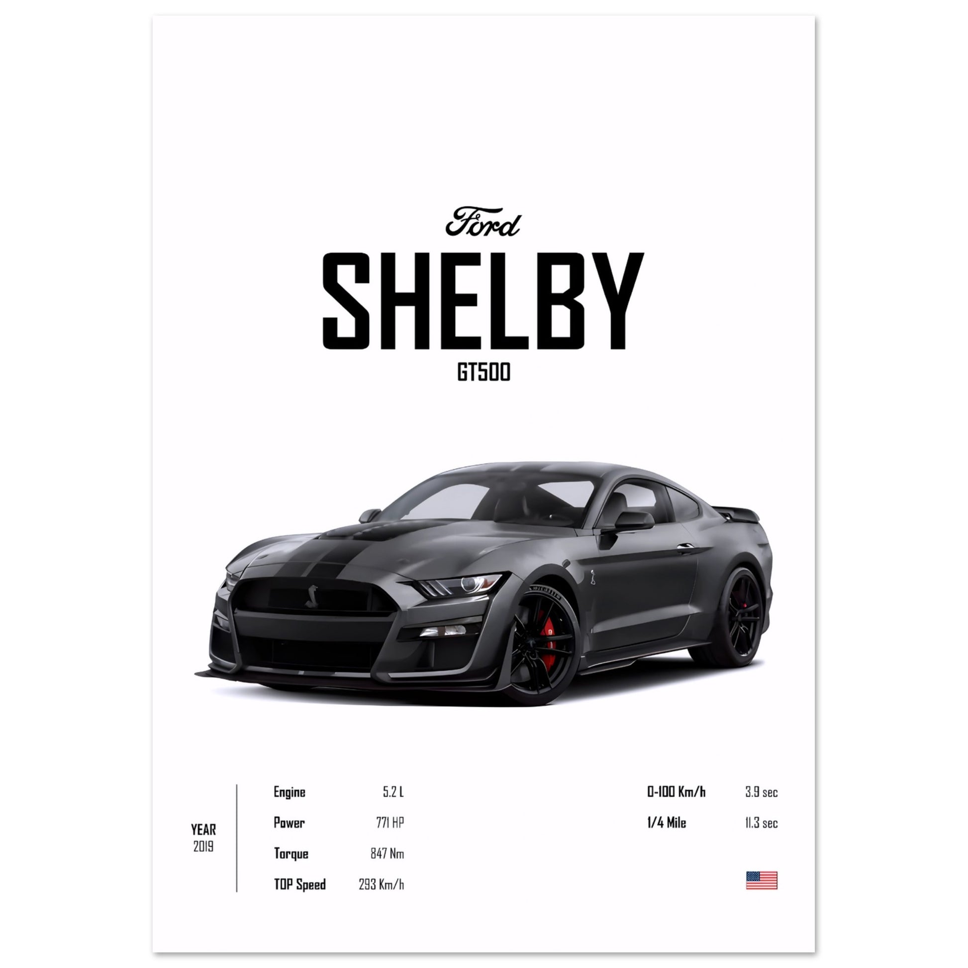 Shelby GT500 Wall Art – Bold Tribute to American Horsepower