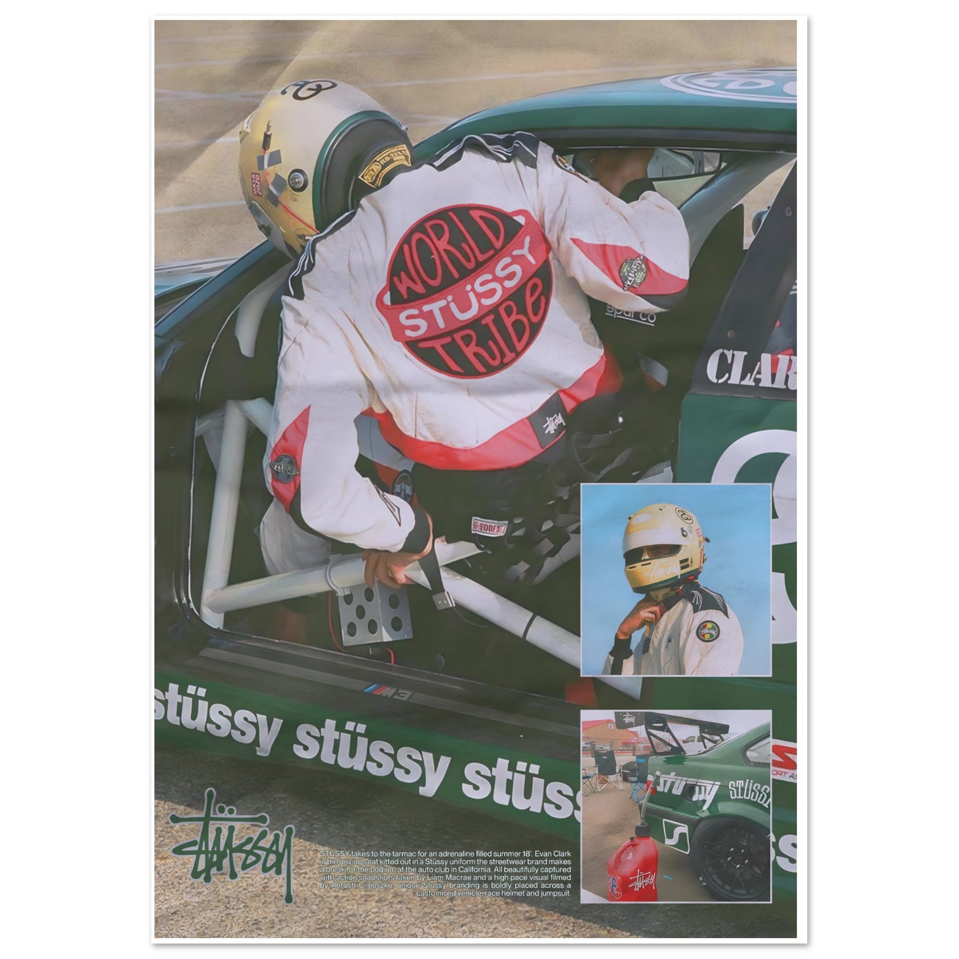 Stussy Race Car Poster – High-Quality Semi-Glossy Art Print