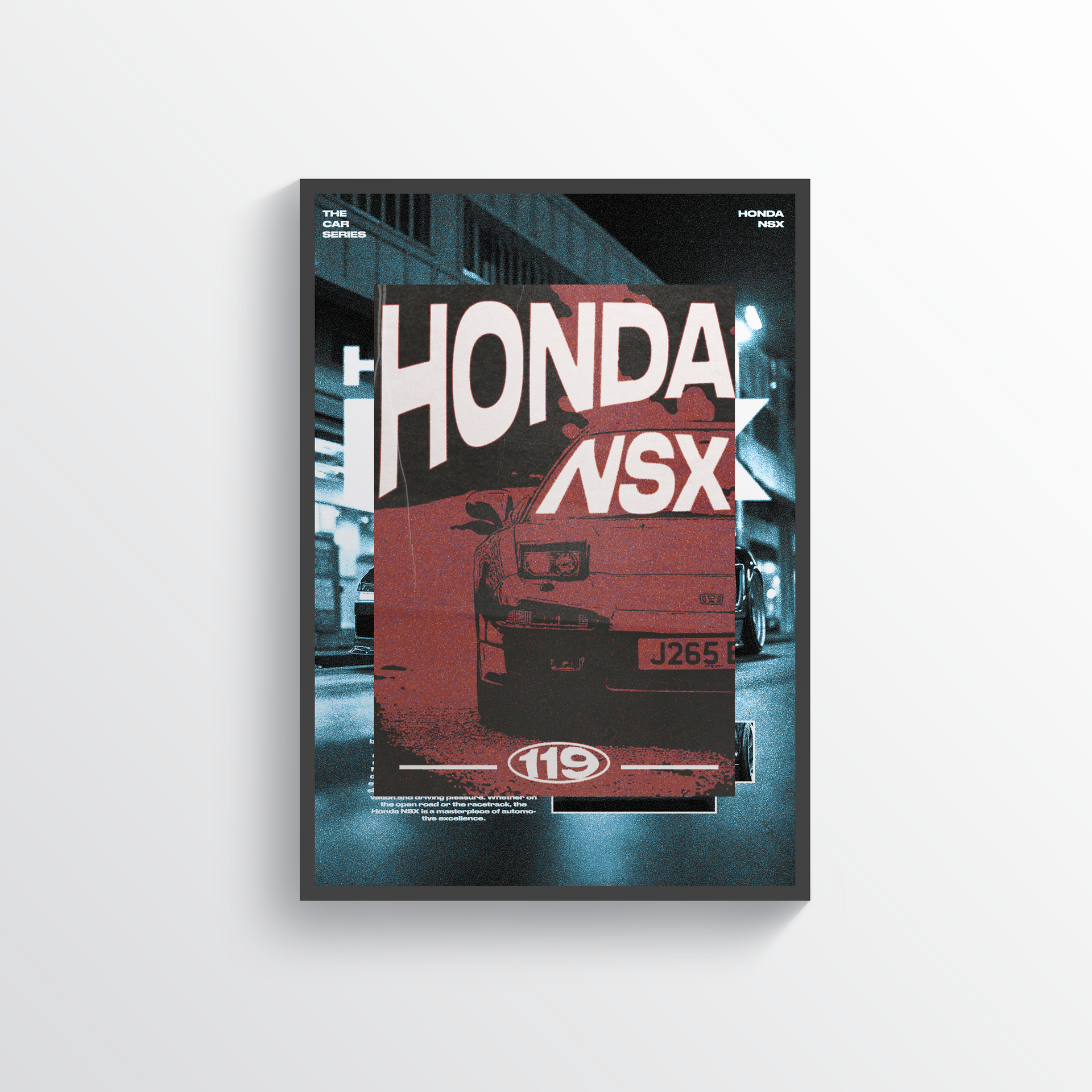 Honda NSX Retro Night Street Poster – 24posters