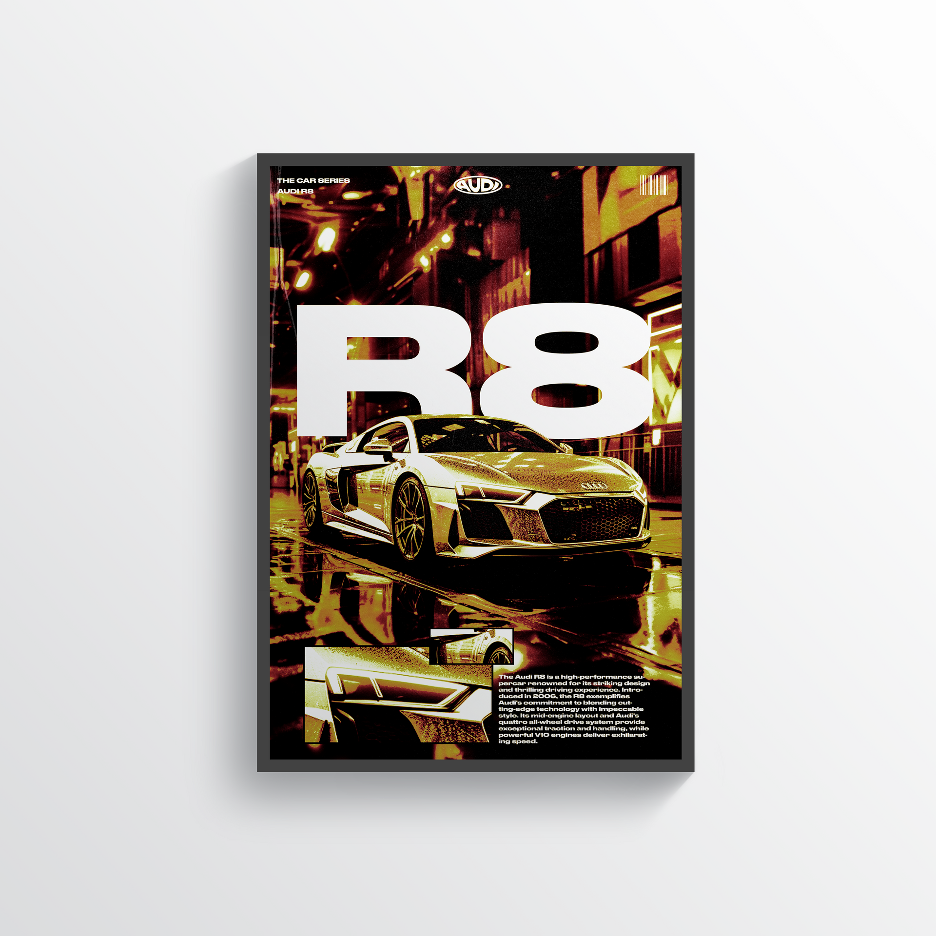 Audi R8 Neon City Supercar Poster – 24posters