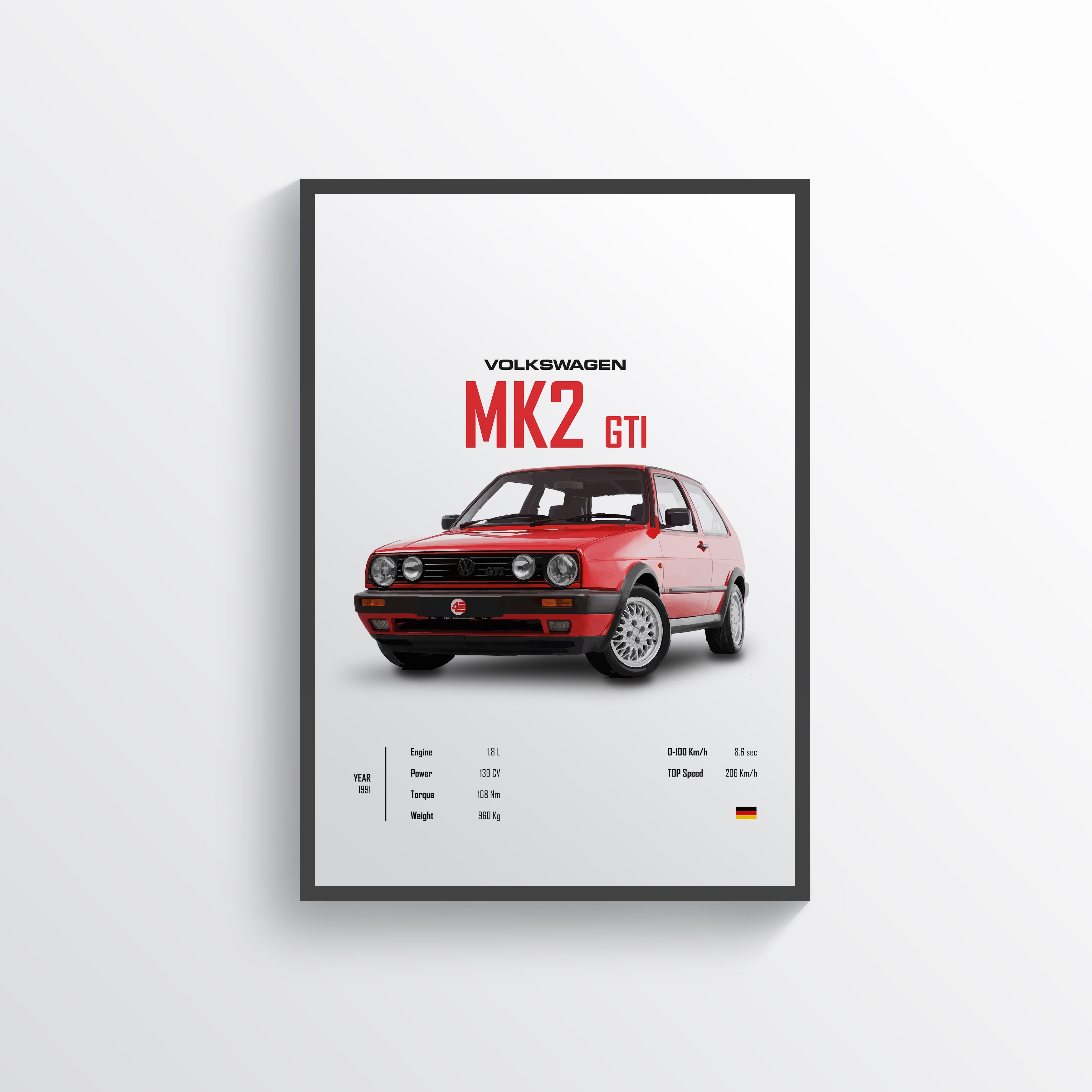 Volkswagen MK2 GTI Poster