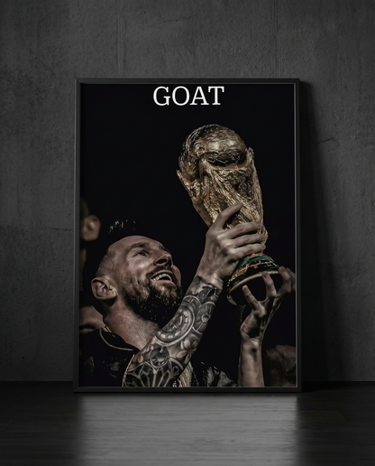 Lionel Messi GOAT Poster