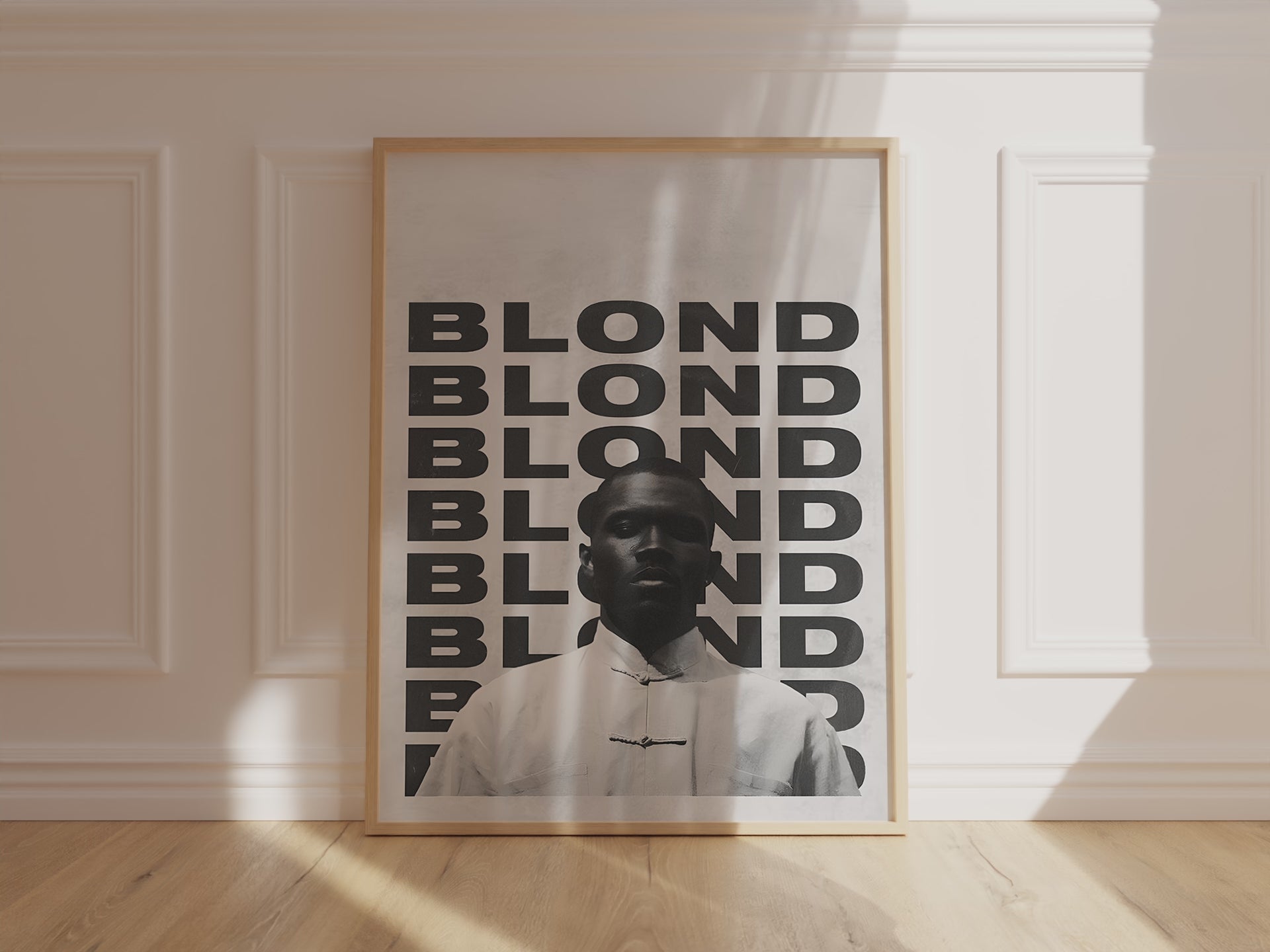 Blond Poster – Minimalist Black & White Design