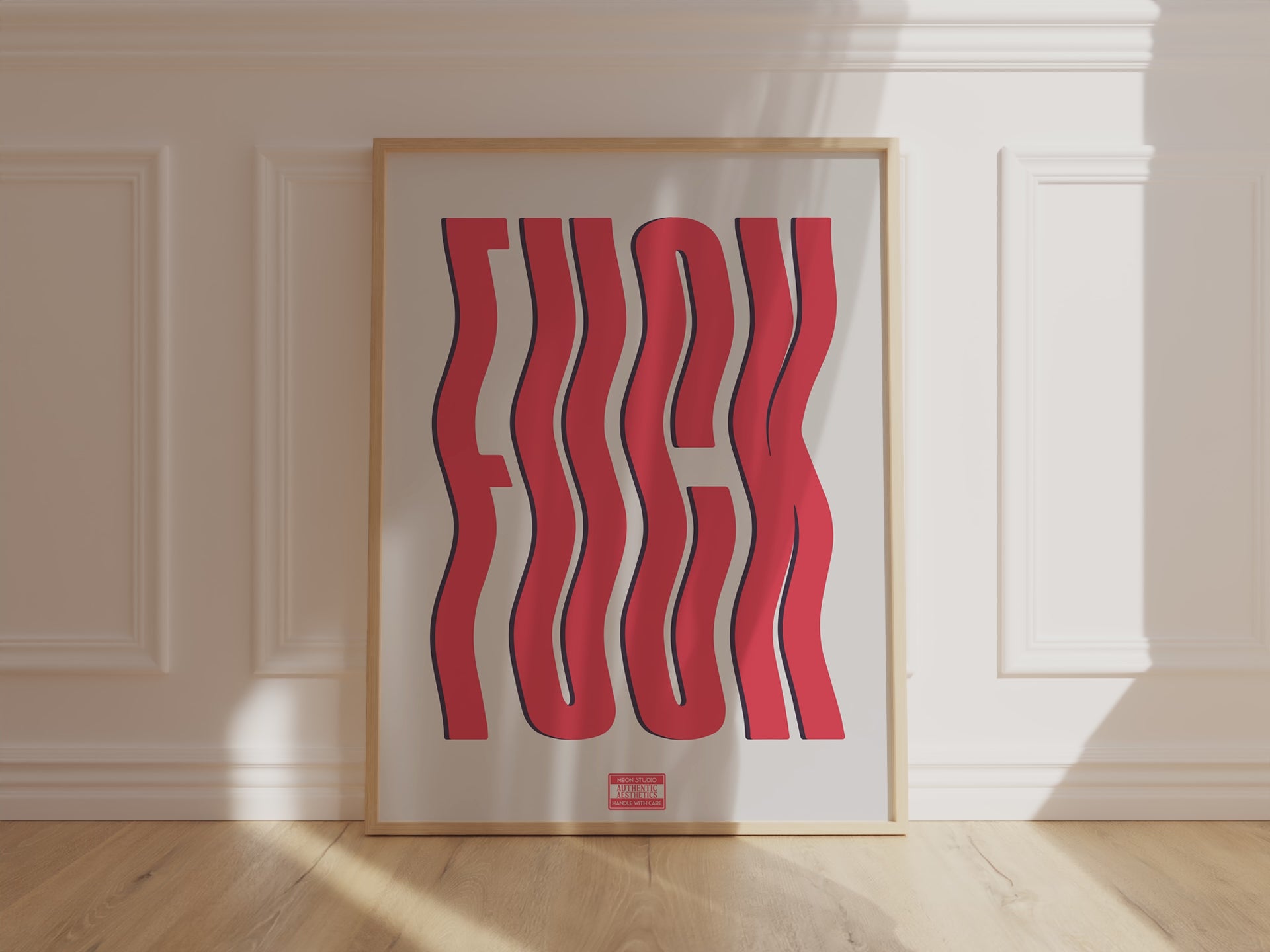 Wavy “F*CK” Statement Wall Art