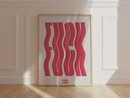 Wavy “F*CK” Statement Wall Art