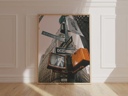 Stone Street NYC Poster – Urban Cityscape Wall Art