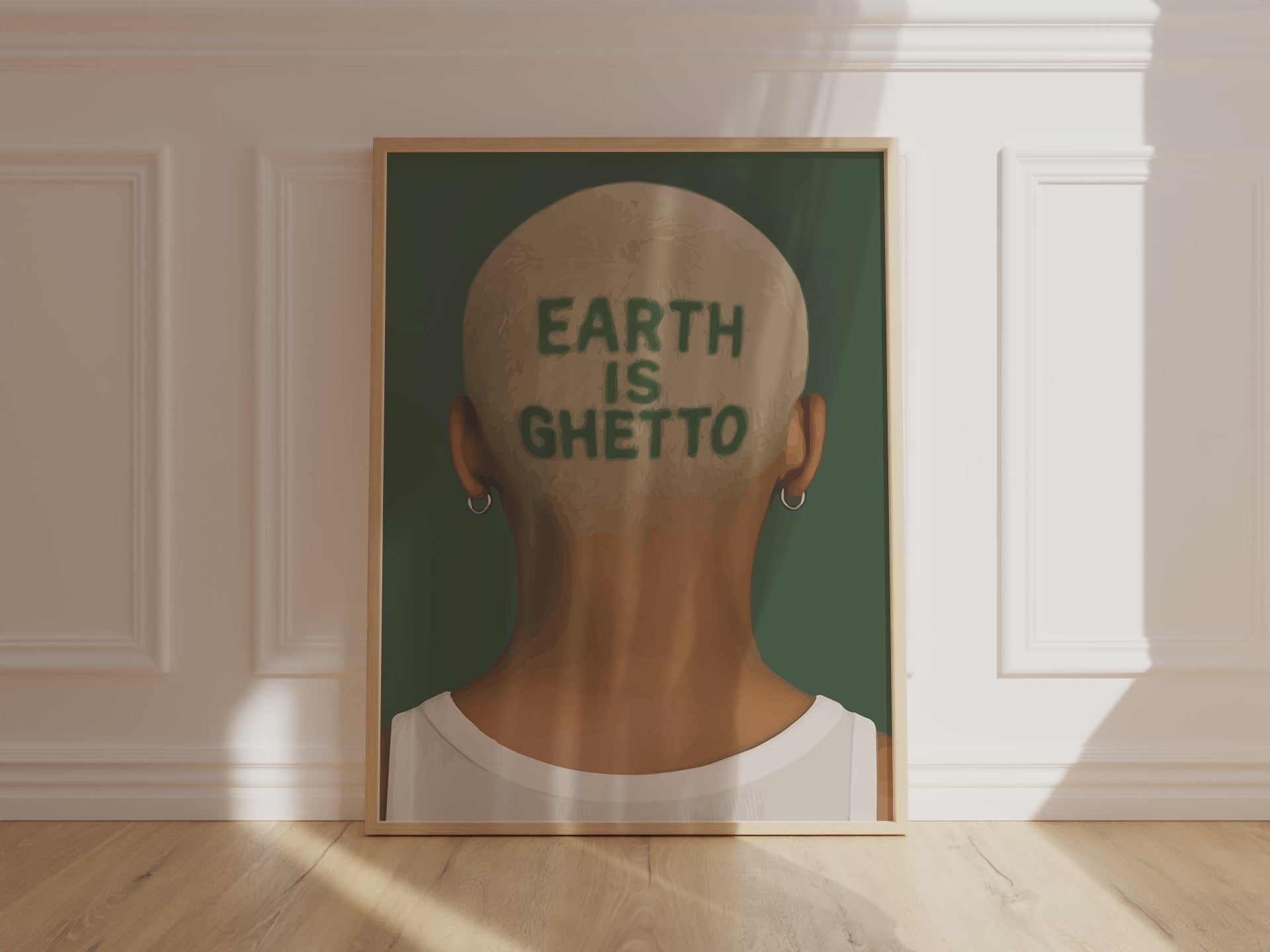 Earth Is Ghetto Poster – Bold Statement Wall Art Print