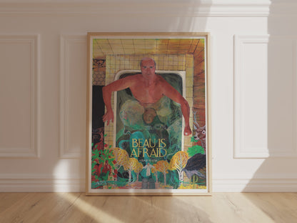 Beau Is Afraid Poster – A24 Psychological Film Wall Art | Ari Aster Cinematic Decor