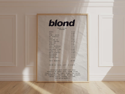 Blond Receipt Poster